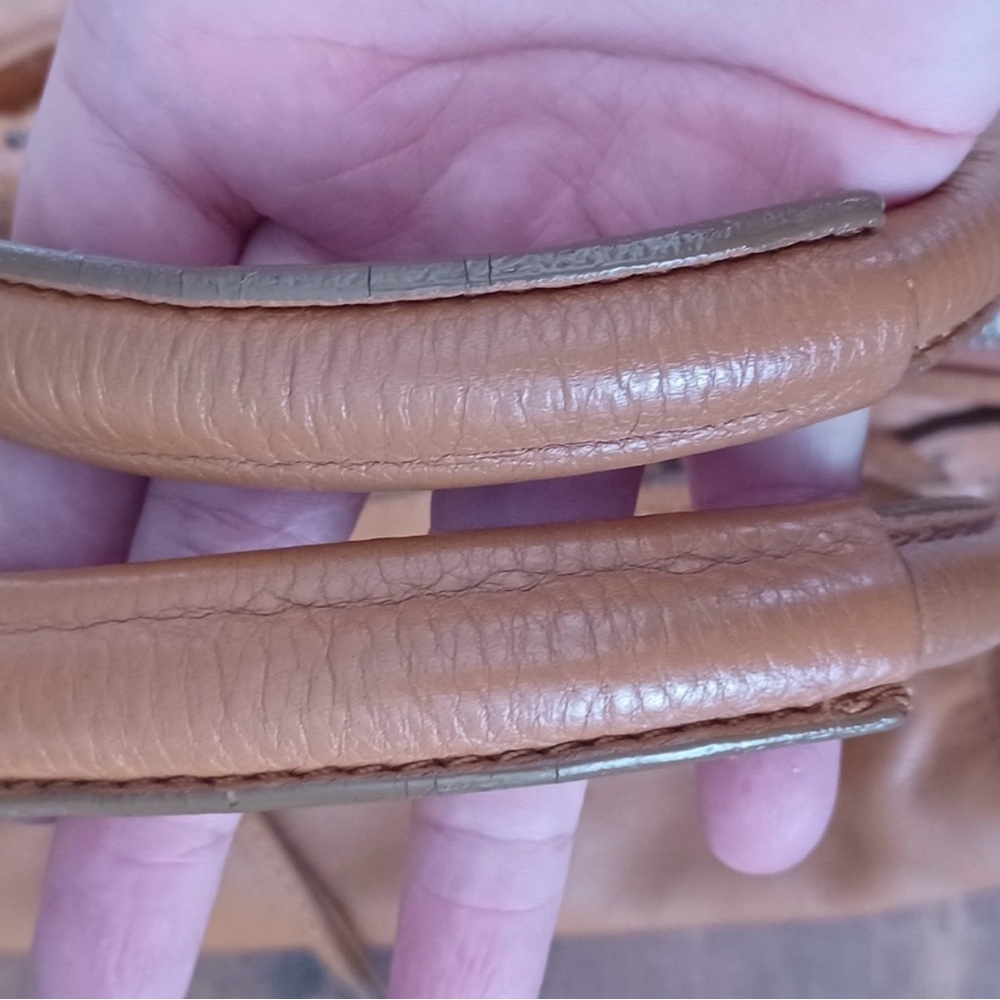 Authentic Chloe Paddington Tan Leather Satchel Gold padlock & key EUC Vintage - Picture 6 of 9